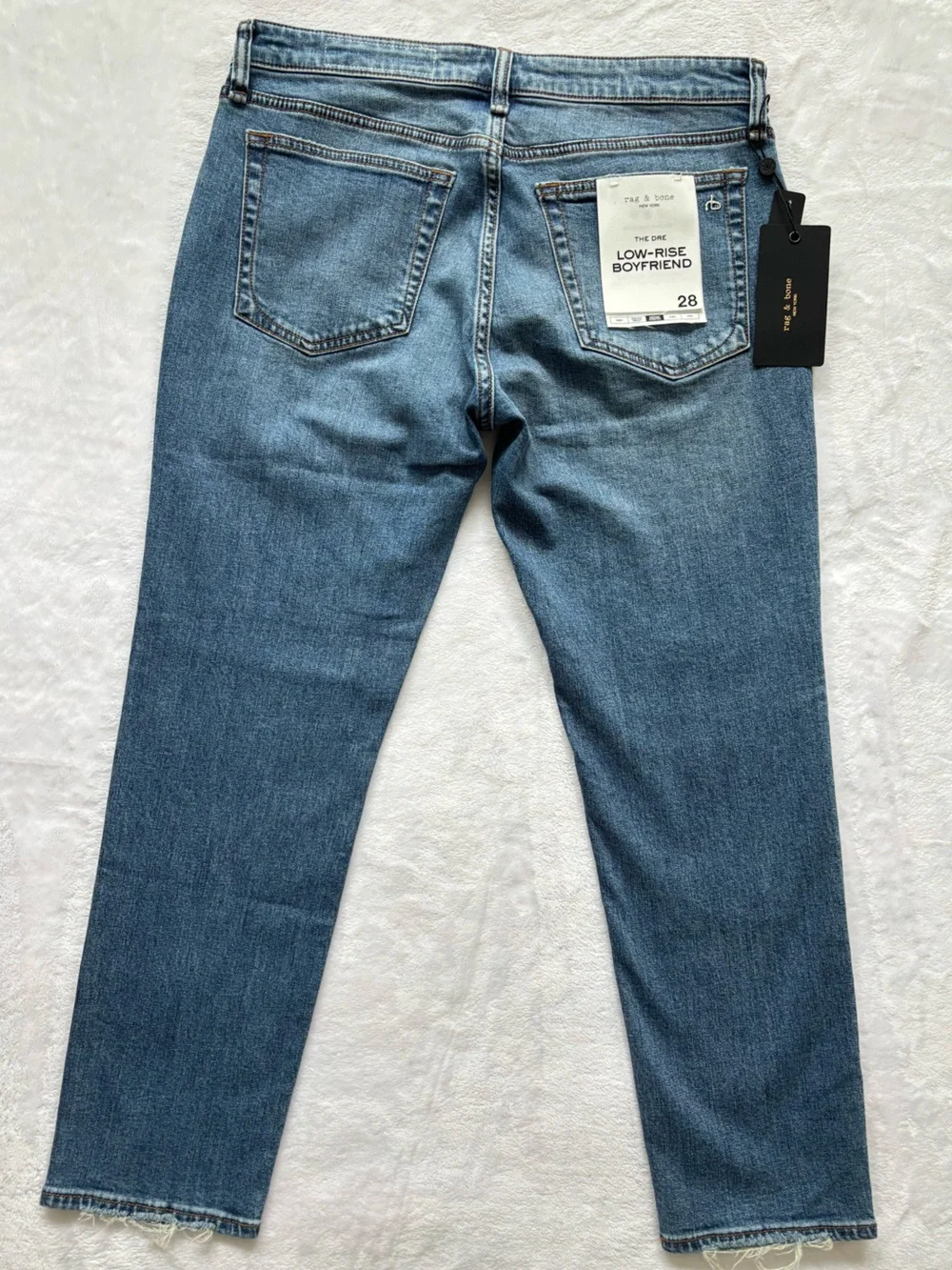 RAG & BONE The Dre Julienne Low-Rise Slim Boyfriend Ankle Jeans--NWT--28